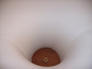 repaired lampshade liner